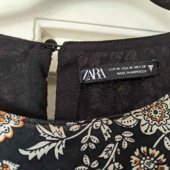 ZARA Ruffle & Floral Baby Doll Dress - Picture 5 of 8